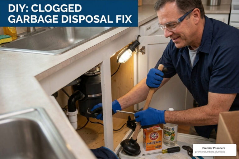 clogged garbage disposal fix