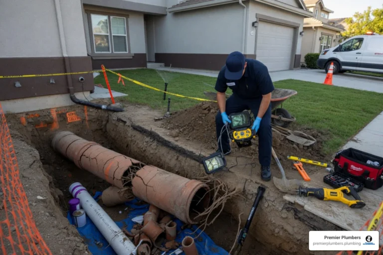 sewer line repair cost underground pipe damage