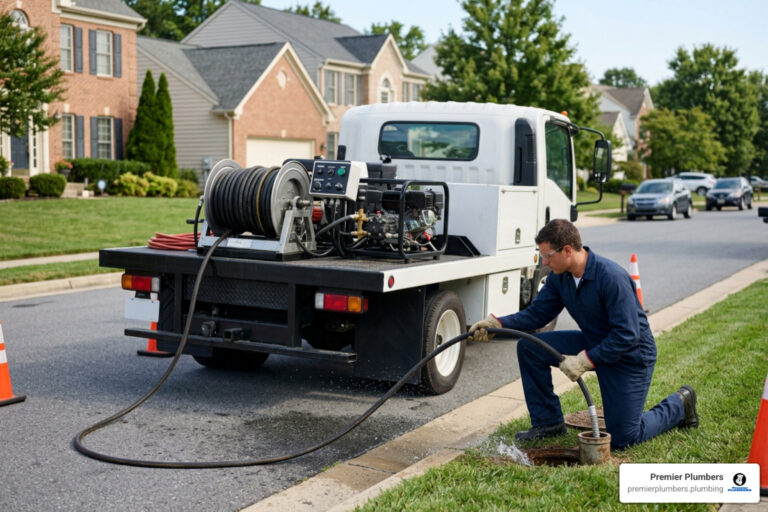 jetting drain lines professional hydro jetting setup